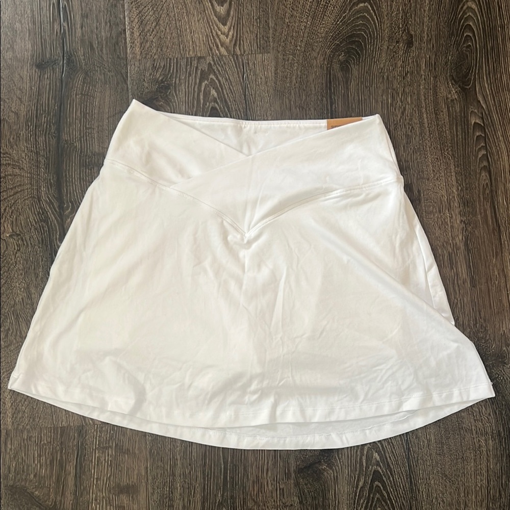 Victoria's Secret White Asymmetrical A-Line Mini Skort